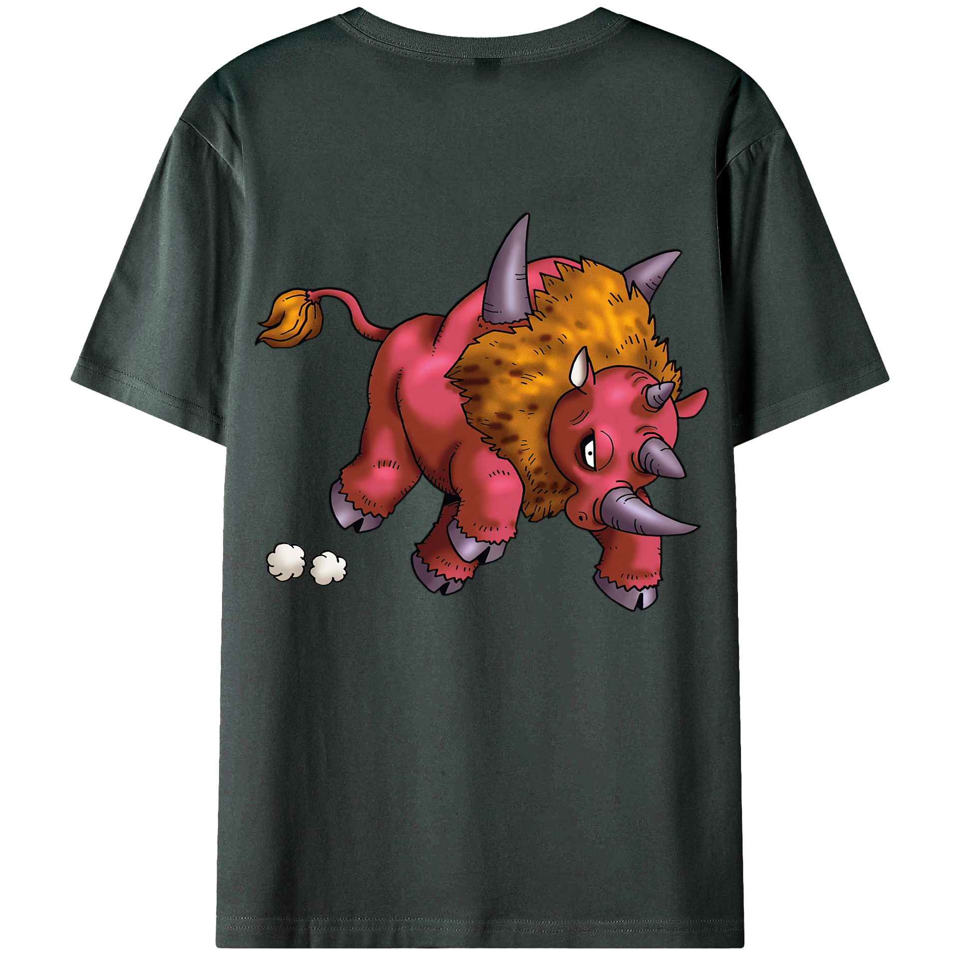 （画像用） ドラゴンクエスト Doragon Kuesuto Dragon Quest 綿100％ メンズ半袖Tシャツ（バックプリント） 通気性